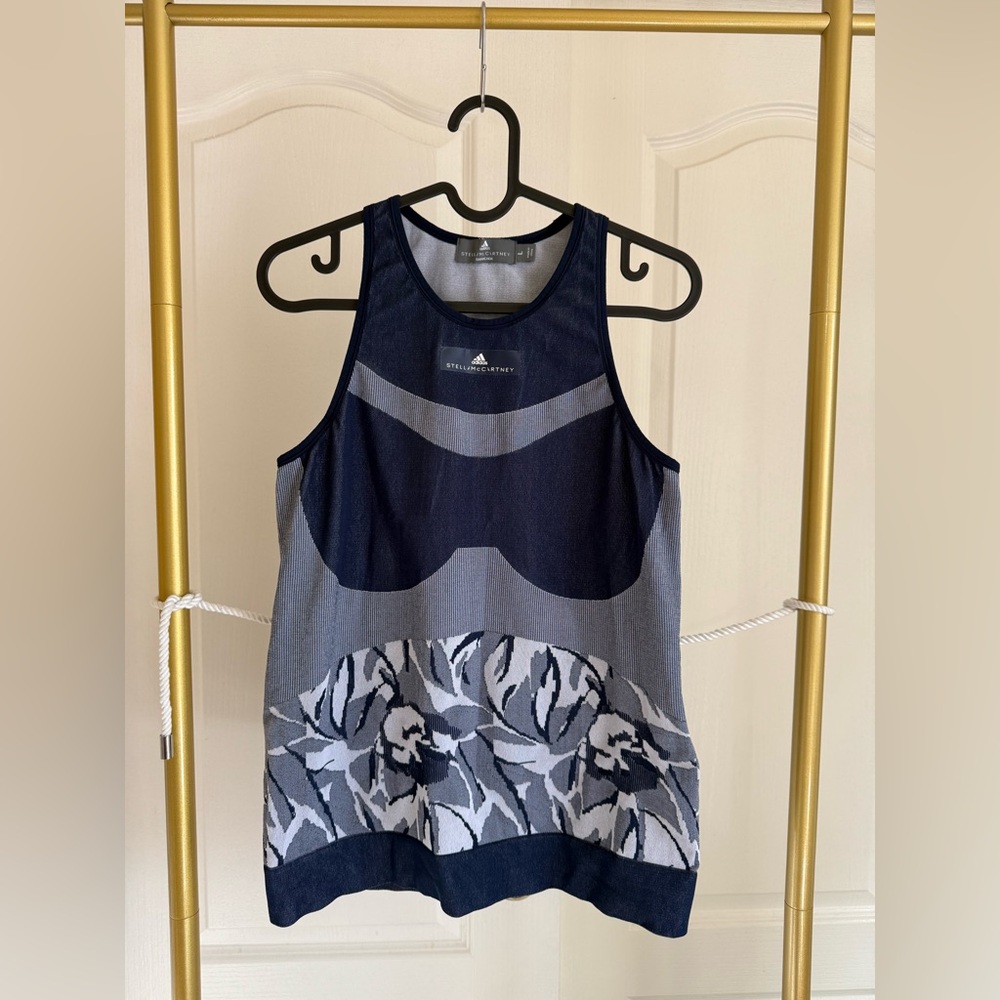 Adidas by Stella McCartney Navy and Gray Tank